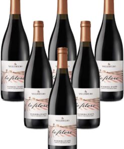 vino tinto italiano Barbera d'Alba DOC Le Filere vino rosso (6 botellas 75 cl.)