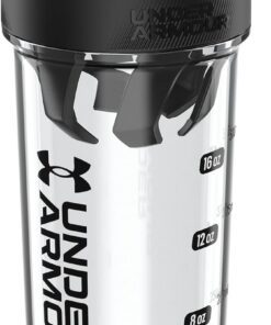 Under Armour UA Clarity Botella Shaker de 710 ml, transparente/negro OSFA