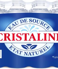 Cristaline Agua de manantial natural francesa/mineral 500 ml x 12 botellas