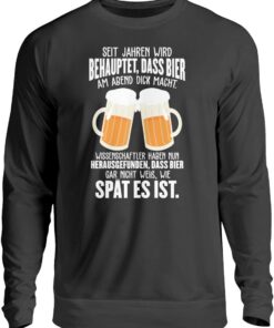 Ginebra Cerveza por la Noche – Bebedor de Cerveza Oktoberfest Primavera Fijo – Jersey Unisex