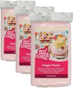 FunCakes Pasta de Azúcar Rosa Pastel 250 g (Paquete de 3)