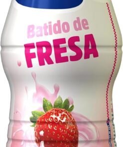 Puleva - Batido Puleva de Fresa, Rico en Calcio, Proteínas y Vitamina D, Sin Gluten, Bebida Láctea Nutritiva, Para Desayuno y Merienda, Indicado para Niños y Familias, Botella de 1 L (Paquete de 6)