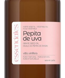 Essenciales - Aceite Vegetal de Pepita de Uva, 100% Puro y Natural, 1 Litro | Aceite Vegetal Vitis Vinifera, 1ª Presión Frío