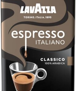 Lavazza, Espresso Italiano Classico, Café Molido Natural, para Cafetera Italiana, de Filtro y Francesa, con Notas Aromáticas de Caramelo y Chocolate, 100% Arábica, Intensidad 5, Tueste Medio, 250 g