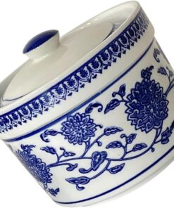 jojofuny Tarro de condimentos de porcelana celadón para cocina y restaurante, tarro para guardar sal y especias, cerámica, práctico y chic