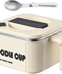 Bol de Fideos Olla Instantánea De Acero Inoxidable 1500 ml | Cuenco Grande Para Fideos Y Pasta Para Microondas para Pasta Sopa Hogar Oficina Cocina Adultos Adolescentes Almuerzo Cena
