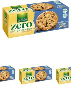 Digestive Avena Choco Galletas Gullón Zero Sin Azúcares 255g (Paquete de 4)