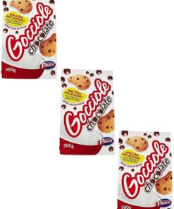 3X Barilla Pavesi Gocciole Galletas Italianas Galletas con Gotas de Chocolate Negro 500