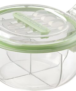 Envases para Especias Organizadora Transparente con 4 Compartimentos para | Contenedor de Especias con Tapa y Cuchara Para Cocina Restaurante Camping Senderismo Picnic Cocción Barbacoa