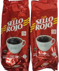 CAFE SELLO ROJO - CAFE TOSTADO Y MOLIDO - PACK DE 2-250 G CADA UNO