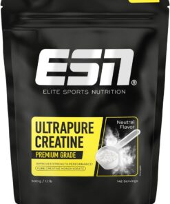 ESN Creatina Monohidrato Ultrapura, 500 g, 142 porciones | Microfina y perfectamente soluble - made in Germany (el envase puede variar)