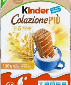 6x Kinder Ferrero Colazione Più (10x30g) Italian Sponge Finger Cakes with Cacao & Chocolate Cream Filling