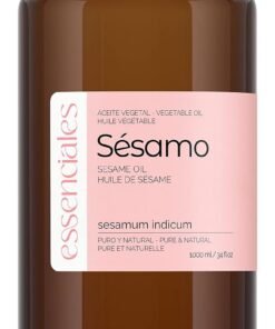 Essenciales - Aceite Vegetal de Sésamo BIO, 100% Puro y Certificado ECOLÓGICO, 1 Litro | Aceite Vegetal Sesamum Indicum, 1ª Presión Frío