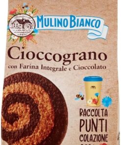 Mulino Bianco Galletas de mantequilla integral con harina integral y chocolate, 330g
