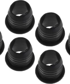 6 Piezas Adaptador de Vino de Silicona, Tapa de Silicona para Botella de Vino, Negro, Boca Ancha, para Botellas de Licor y Aceite de Oliva, Medir y Verter Control