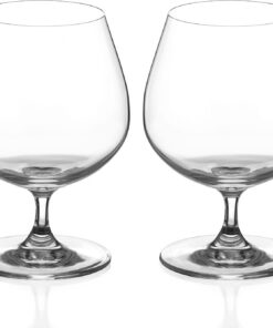 DIAMANTE Juego de 2 vasos de licor de coñac para brandy – Colección Auris sin decorar, juego de 2 (1400.702)