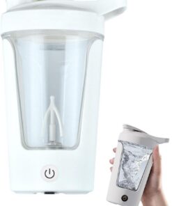 Botella mezcladora de proteínas, mezclador portátil recargable de 17 onzas, mezclador automático de vórtice de agitación con un clic para proteínas en polvo y café