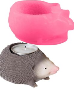 Moldes de fundición de erizos, moldes para hornear, yesos, molde de silicona de animales 3D, moldes de velas, pudines, moldes de erizos para hornear