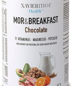 XAVIERMOR - MOR & BREAKFAST Chocolate 500g – Desayuno Funcional con Proteínas, Carbohidratos, L-Glutamina y Vitaminas – Energía Sostenida y Recuperación Muscular