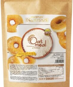 iO.GENIX - OATMEAL | Harina de Avena | 1kg | 100% Avena Integral | Fuente de Proteína | Bajo Contenido en Azúcares (Glazed Doughnut)