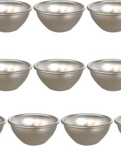 10 vasos antiadherentes para pudin, prácticos vasos de aluminio para tartaletas, moldes para cupcakes, moldes de metal para darioles, formas de aluminio