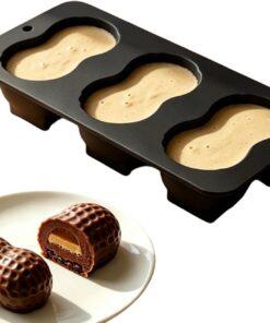 Molde Pastelero 3 Cavidades Con Forma De Nuez Para Pasteles, Azúcar Y | Molde Para Pudín Para Panadería Restaurante Cafetería Pastelería Repostería Horneado Cocina Y Hogar