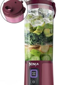 Ninja Blast Batidora Portátil, Minibatidora sin Cable, Recargable BC151EUCR | Vaso de 530 Ml con Tapa Antigoteo y Boquilla para Sorber, Smoothies, Batidos de Proteínas, Pica Hielo y Frutas Congeladas