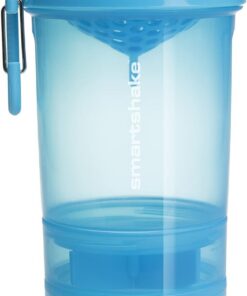 Smartshake Botella mezcladora de proteínas O2GO ONE de 600 ml | 20 oz – Agitador con tapa a prueba de fugas - Sin BPA – Agitador unisex para gimnasio - Negro, Blanco, Gris Tormenta, Rosa Algodón