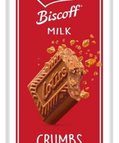Lotus - Barra de chocolate con leche con migas de Biscoff (180 g)