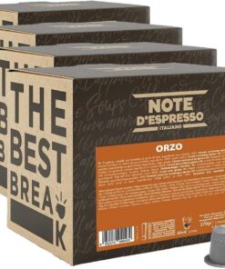 Note d'Espresso - Cebada - Cápsulas compatibles con Cafeteras NESPRESSO* - 100 caps (Paquete de 4)