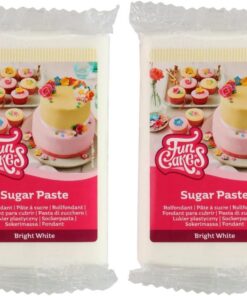 FunCakes Pasta De Azúcar Blanco Brillante 250 G (Paquete de 2)