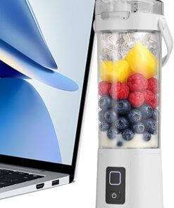 Vaso Licuadora Portátil 600 ml 2 En 1 Taza Recargable Antifugas | Licuadora Portátil Para Viajes Cocina Playa Picnic Mesa Batidos Jugos Café Bebidas Y Comida Verano
