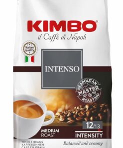 Granos de Café Enteros Kimbo Intenso, Ideal para Espressos, Bolsa 1kg