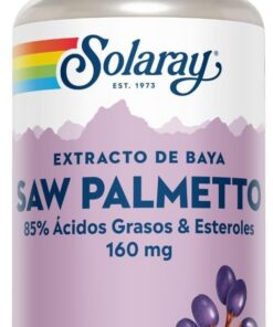 Solaray - SAW PALMETTO EXTRACTO DE BAYA 60 Perlas - 85% Ácidos Grasos & Esteroles 160 mg
