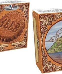 La Mère Poulard, galletas tipo sablés de mantequilla y caramelo, delgadas y crujientes - Caja de 125g (Paquete de 2)