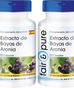 Fair & Pure® - Aronia Berry - Extracto vegano de bayas de Aronia - con Polifenoles y Antocianinas - Alta pureza - 90 Cápsulas (Paquete de 2)