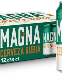San Miguel Magna, Cerveza Lager Dorada, Pack 12 Latas x 33cl