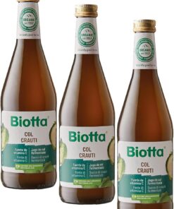 Biotta Jugo Puro de Col Fermentada | 100% Bio | Rico en Vitamina C | Con Sal Marina | Chucrut Natural | Desde Hace 60 Años | 500 ml (Paquete de 3)