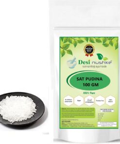 Sat Podina - Cristal de mentol - 3.5 onzas - Mentha Arvensis - 100 g - Menta - Sat Pudina - Cristales de Pudina Puvvu