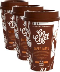 Go Chill Coffee Latte - Bebida de Café Lista para Beber - Suave Refrescante y Espumoso - Espresso y Leche - 230 ml. (Paquete de 3)