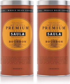Café Saula Lata Gran Espresso Premium Bourbon 500g. Grano 100% Arábica (Paquete de 2)