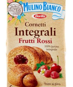 Mulino Bianco | Mulino Bianco Croissants Integrales Frutos Rojos 6 Piezas | Mulino Bianco Galletas | Galletas Italianas | 300 Gramo Total