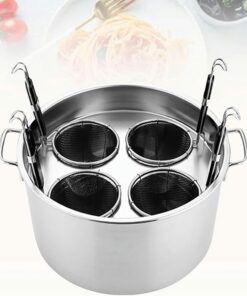 Juego de Insertos de Acero Inoxidable para Olla de Pasta, Juego Comercial de Insertos de Acero Inoxidable para Olla de Pasta con Separador y colador para Pasta, Fideos y Verduras.