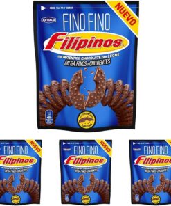 Artiach Fino Fino Filipinos Chocolate con Leche, 87g (Paquete de 4)