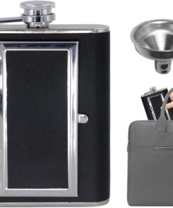 Petaca De Whiskey Estuche almacenaje para botella de licor 180 mililitros | Frasco Para Vino Con Embudo para vacaciones, camping, pícnic, , aire libre, viaje, hogar, vodka, whisky, ron