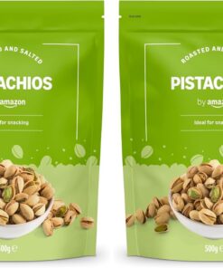 By Amazon Pistachos tostados y salados, 500g (Paquete de 2)