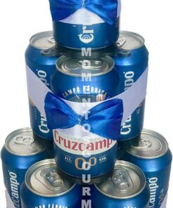 Regalo Gourmet. Tarta de latas de cerveza Cruzcampo 0,0 sin alcohol