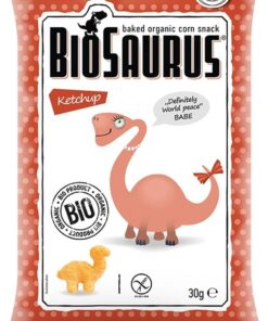 Patatas fritas de maíz Dinosaurios con sabor a kétchup sin gluten BIO 30 g Cibi