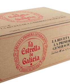 Estrella Galicia - La Estrella, Cerveza Lager, 24 Botellines x 33 cl | Lager Premium, Formato Original, Sabor Dulce y Amargo, Color Dorado, Equilibrada, 4,7% Volumen de Alcohol