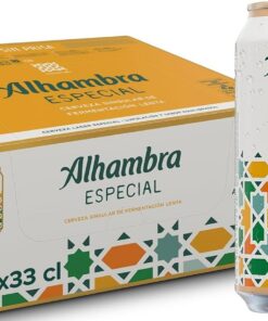Alhambra Especial, Cerveza Lager Fermentación Lenta, Pack 12 Latas x 33cl